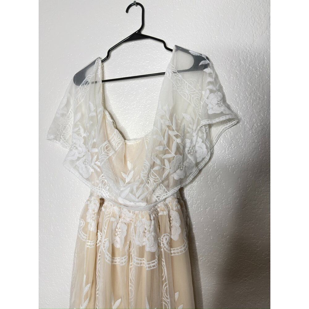 Baltic Born Off-Shoulder White Lace Mini Dress - Picture 9 of 11